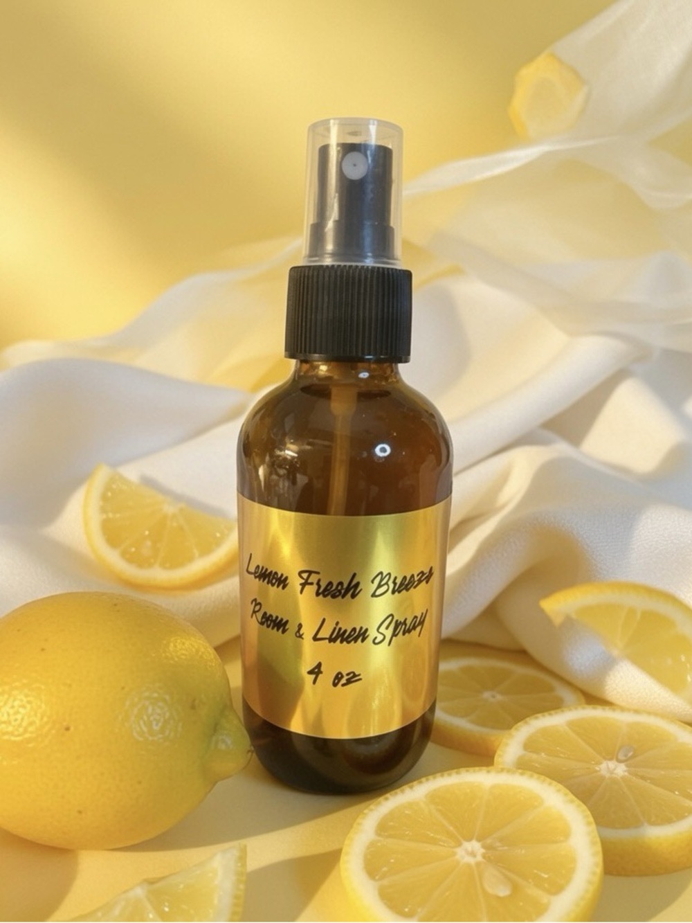 4oz Lemon Fresh Breeze Room + Linen Spray — Handmade Small Batch